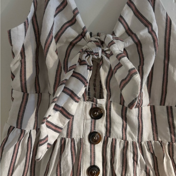 Japna Textured Striped Midi Dress, 100% cotton, boho summer, Size Small - Picture 2 of 5